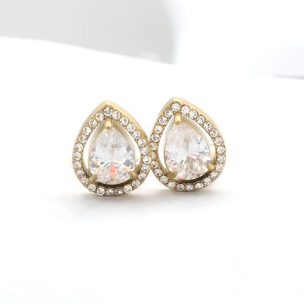 Σκουλαρίκια με κλιπ δάκρυα κρύσταλλα