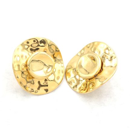 Ατσάλινα σκουλαρίκια δίσκοι με κούμπωμα κλιπ