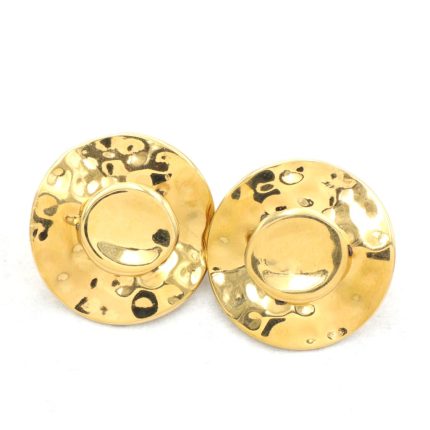 Ατσάλινα σκουλαρίκια δίσκοι με κούμπωμα κλιπ