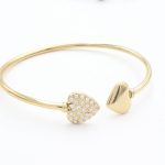 Ατσάλινο βραχιόλι χειροπέδα με καρδιά