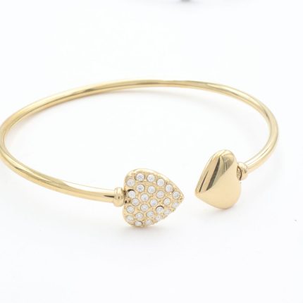 Ατσάλινο βραχιόλι χειροπέδα με καρδιά