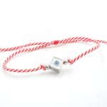 Βραχιόλι μαρτάκι με ατσάλι και μάτάκι ασημί