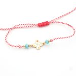 Βραχιόλι μαρτάκι με ατσάλι και σταυρό