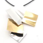 Μακρύ κολιέ από σχοινί και με ατσάλινο