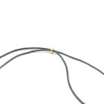 Μακρύ κολιέ από σχοινί και με ατσάλινο στοιχείο